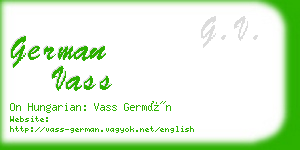 german vass business card